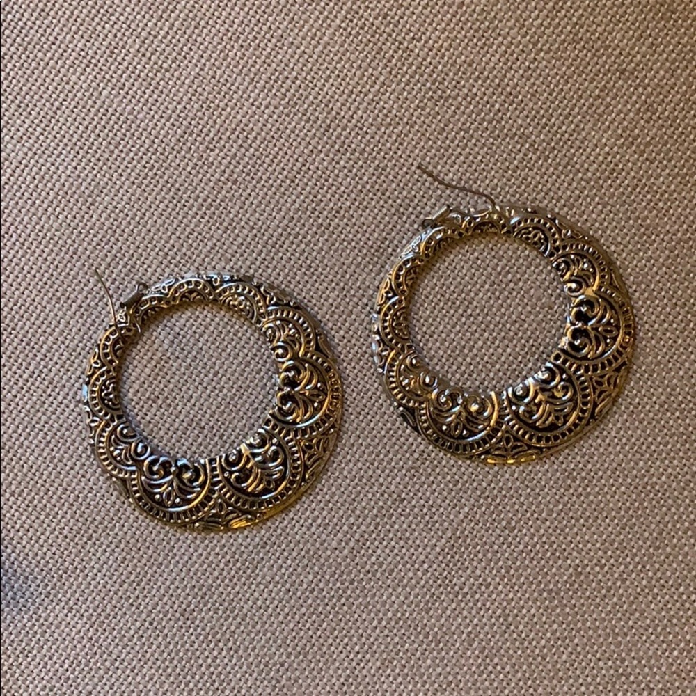 Chic Silver Hoop Earrings
